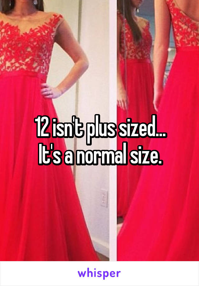 12 isn't plus sized...
It's a normal size.