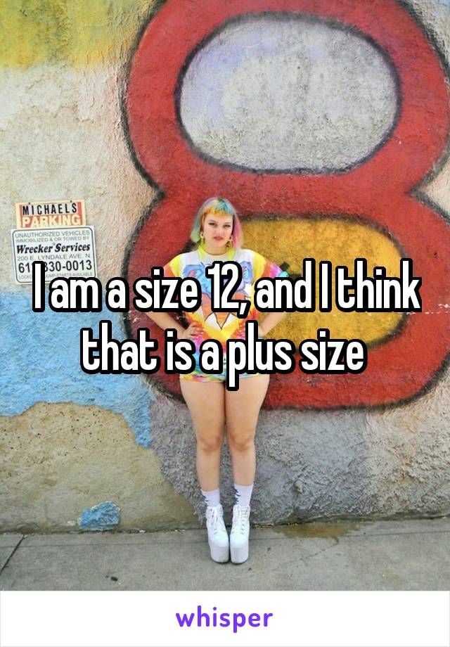 I am a size 12, and I think that is a plus size 