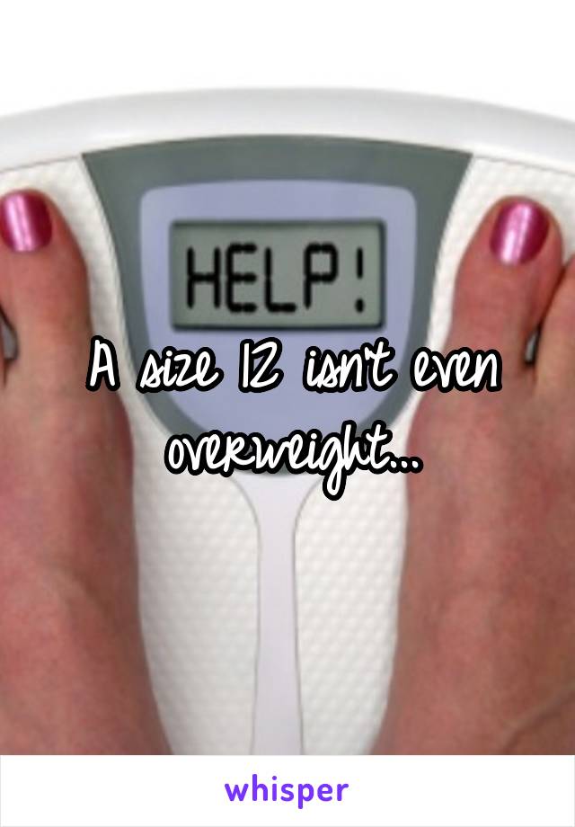 A size 12 isn't even overweight...