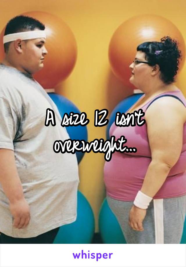 A size 12 isn't overweight...