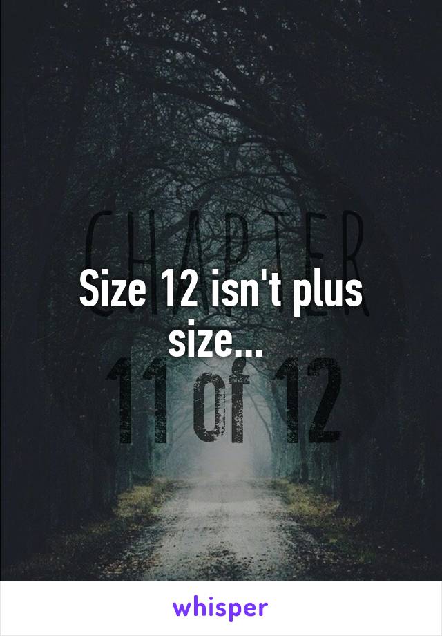 Size 12 isn't plus size... 