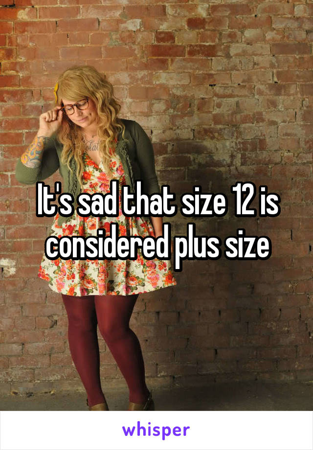 It's sad that size 12 is considered plus size