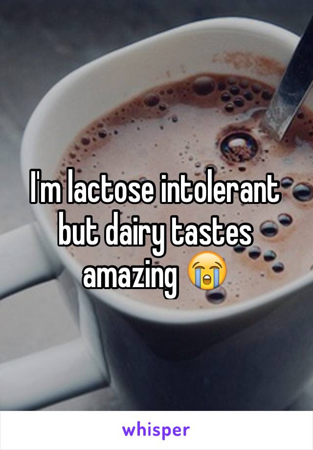 I'm lactose intolerant but dairy tastes amazing 😭