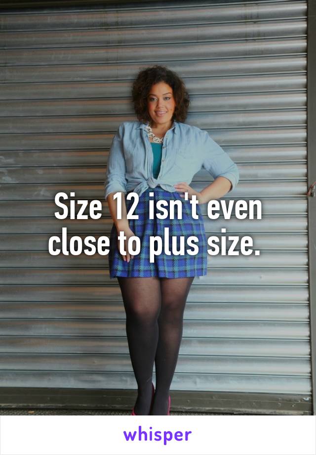 Size 12 isn't even close to plus size. 