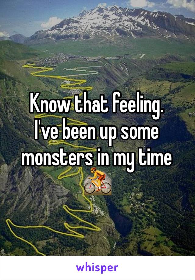 Know that feeling.
I've been up some monsters in my time
🚵