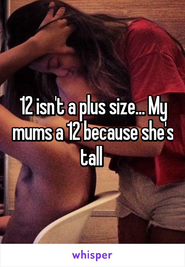 12 isn't a plus size... My mums a 12 because she's tall 