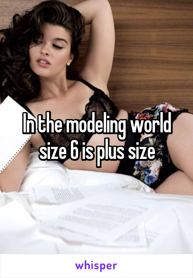 In the modeling world size 6 is plus size