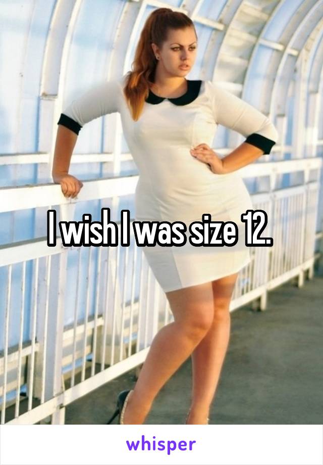 I wish I was size 12. 