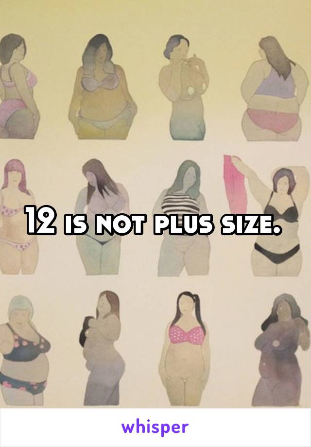 12 is not plus size. 