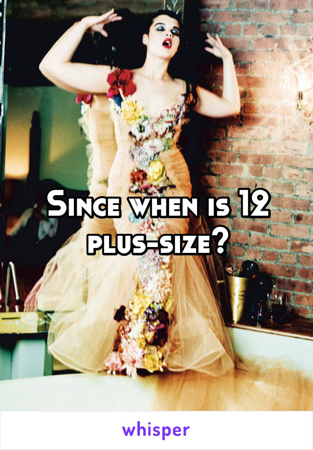 Since when is 12 plus-size?