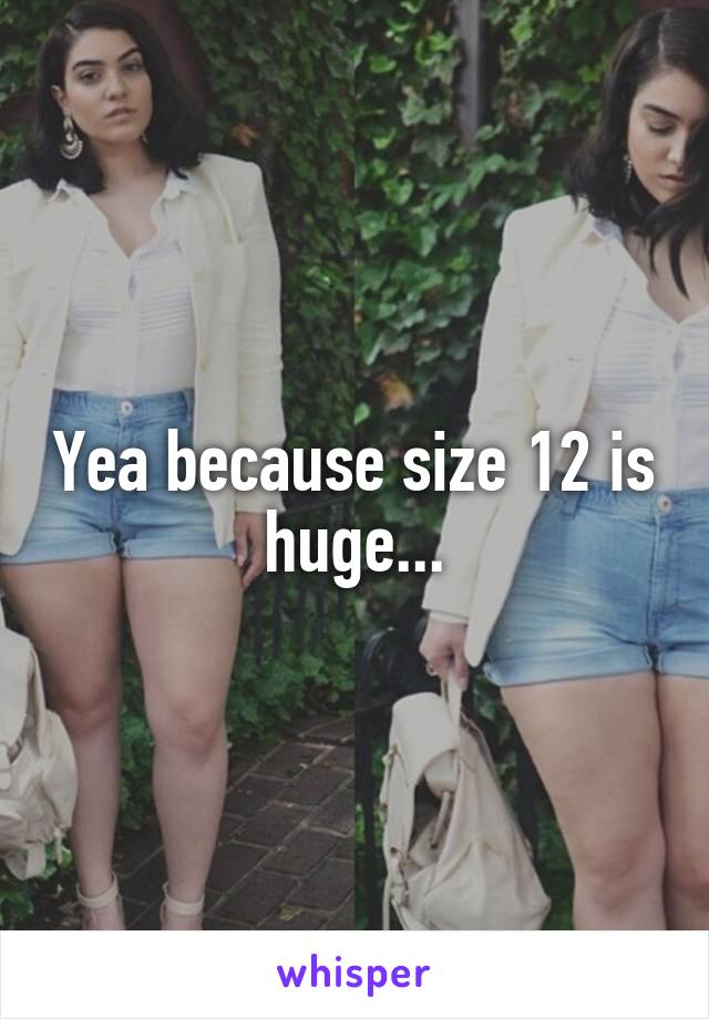 Yea because size 12 is huge...