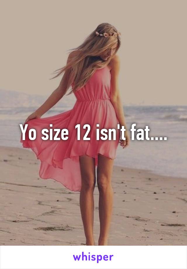 Yo size 12 isn't fat....