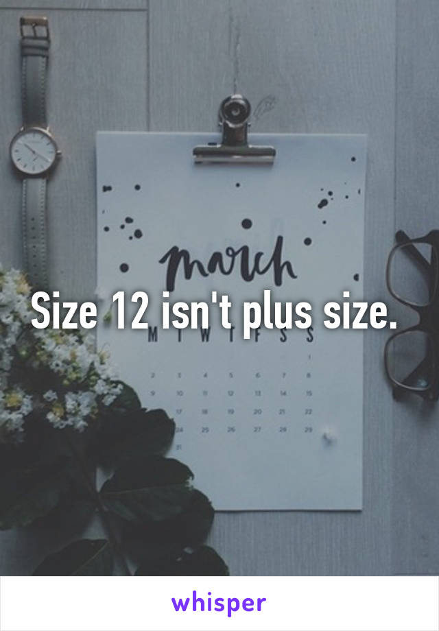 Size 12 isn't plus size. 