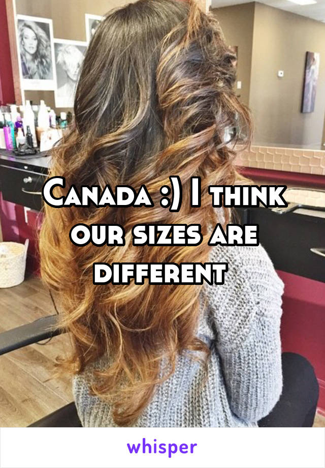 Canada :) I think our sizes are different 