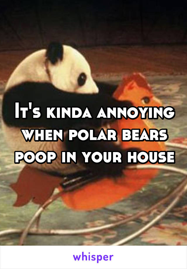 It's kinda annoying when polar bears poop in your house