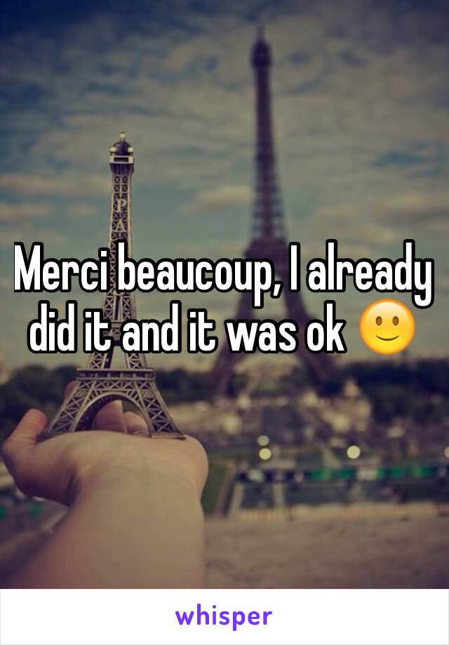 Merci beaucoup, I already did it and it was ok 🙂