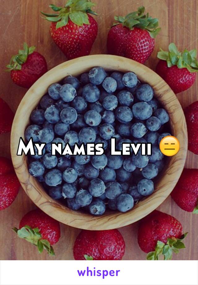My names Levii 😑