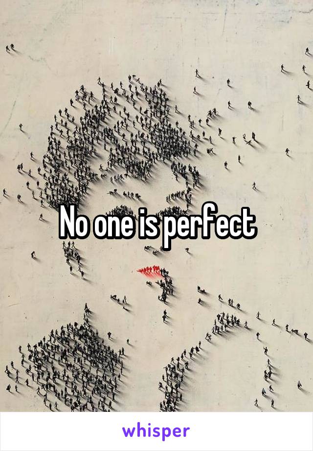 No one is perfect