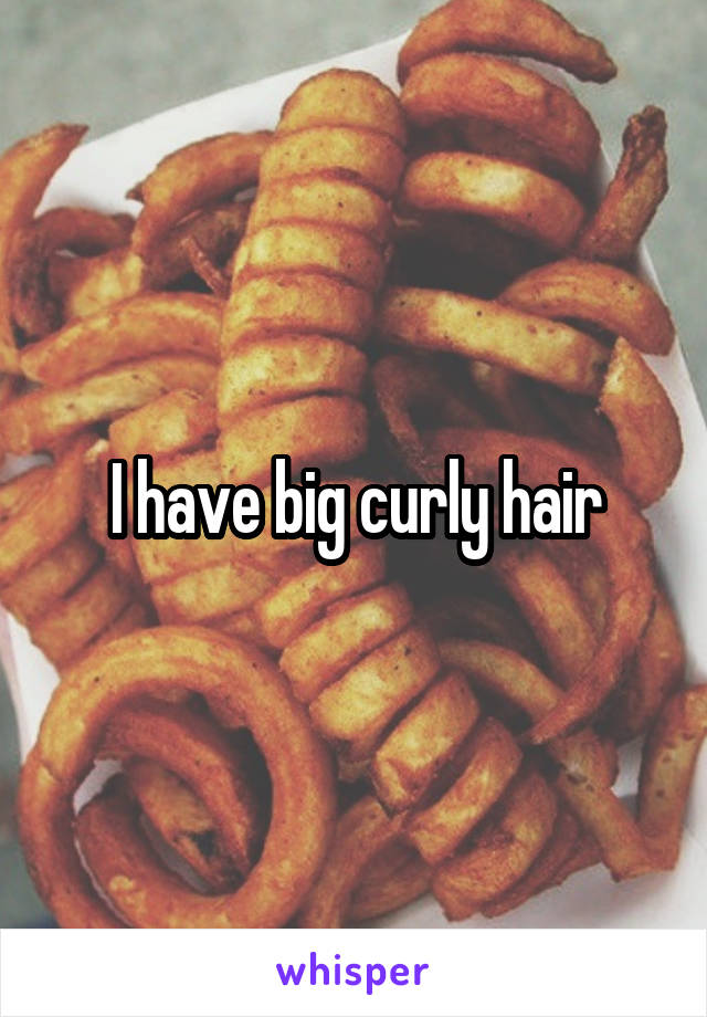 I have big curly hair