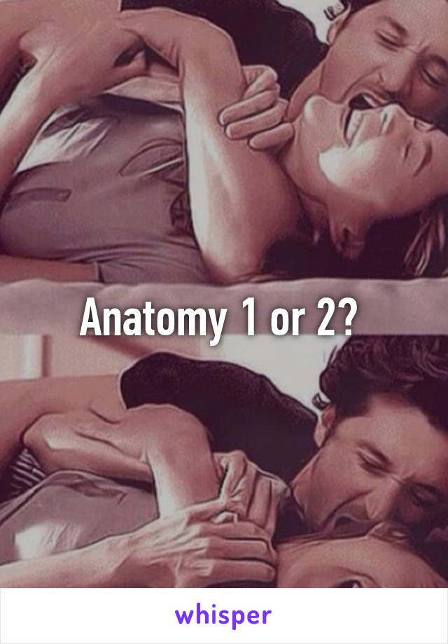 Anatomy 1 or 2? 