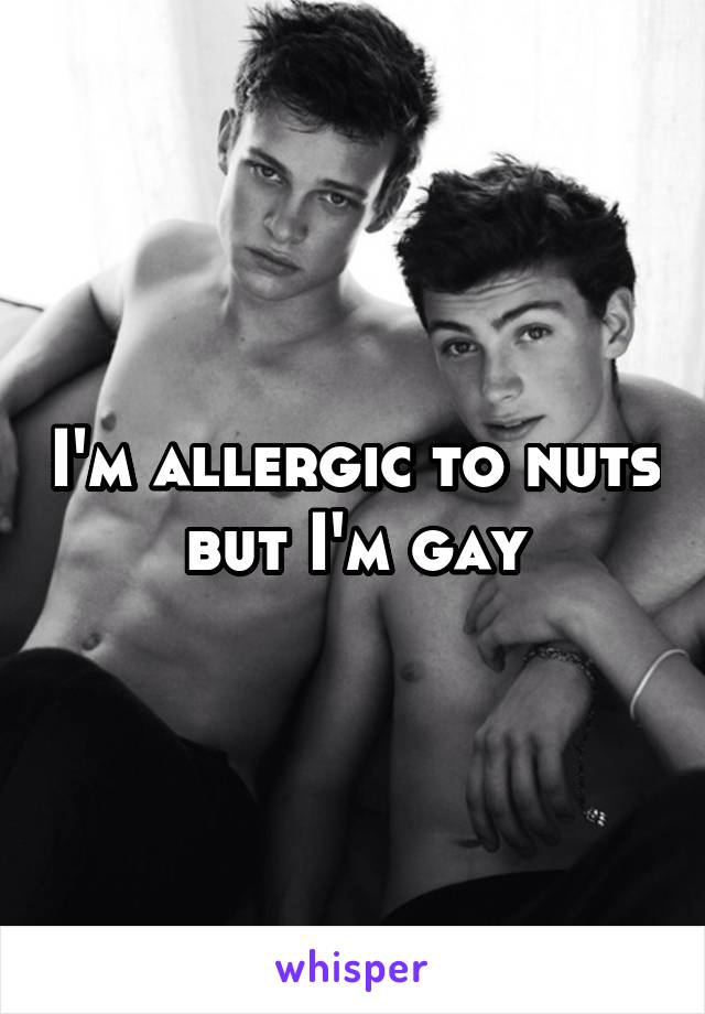 I'm allergic to nuts but I'm gay