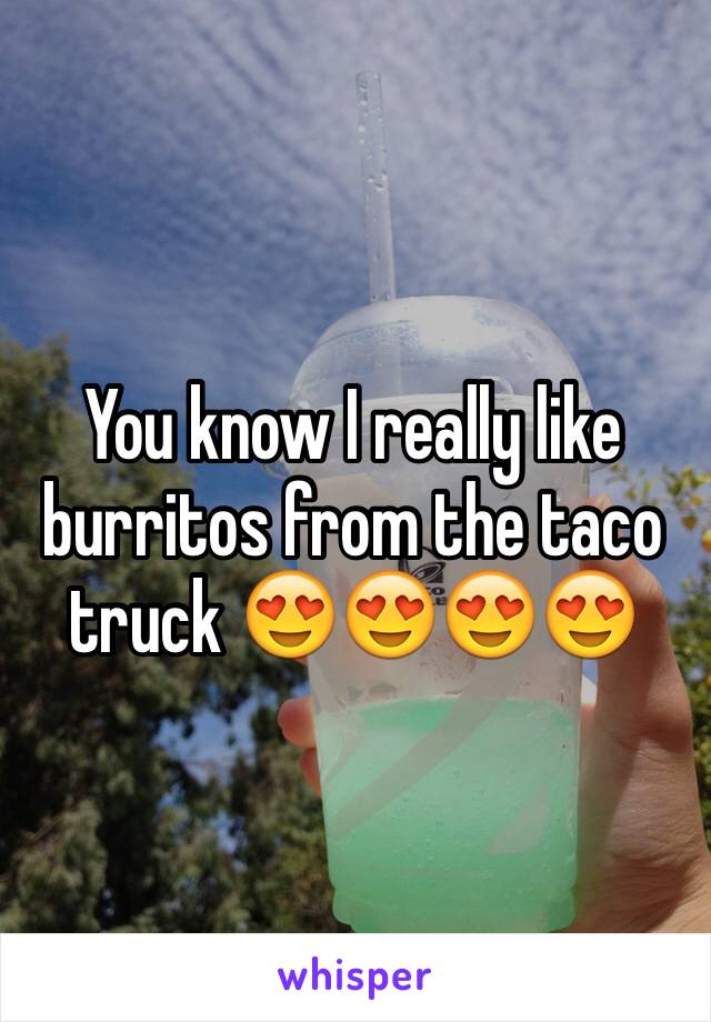 You know I really like burritos from the taco truck 😍😍😍😍
