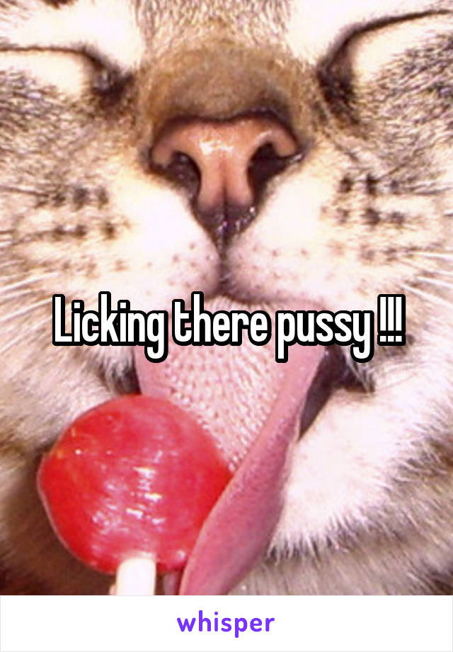 Licking there pussy !!!