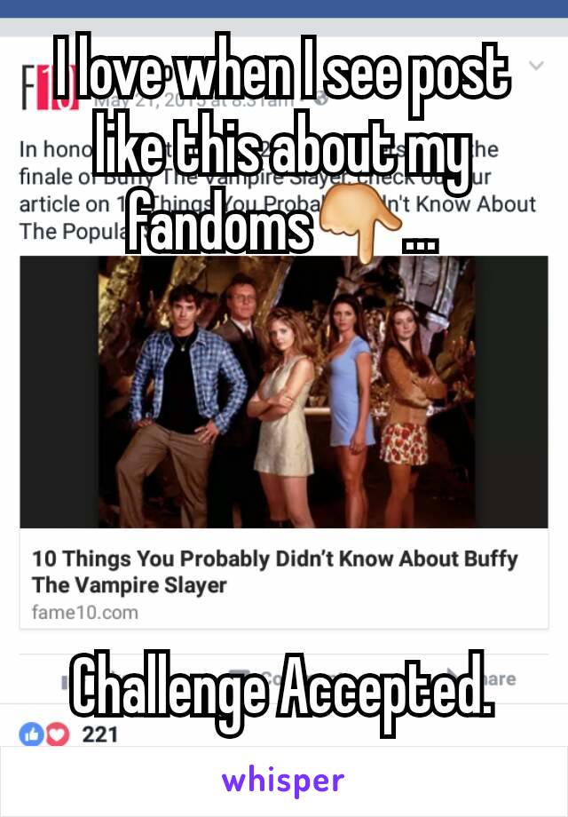 I love when I see post like this about my fandoms👇...





Challenge Accepted.