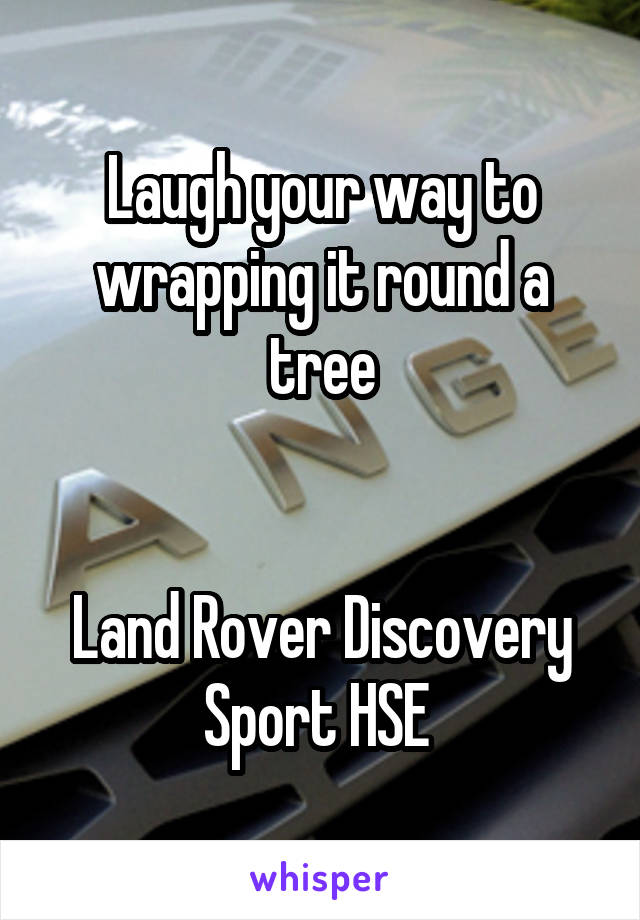 Laugh your way to wrapping it round a tree


Land Rover Discovery Sport HSE 