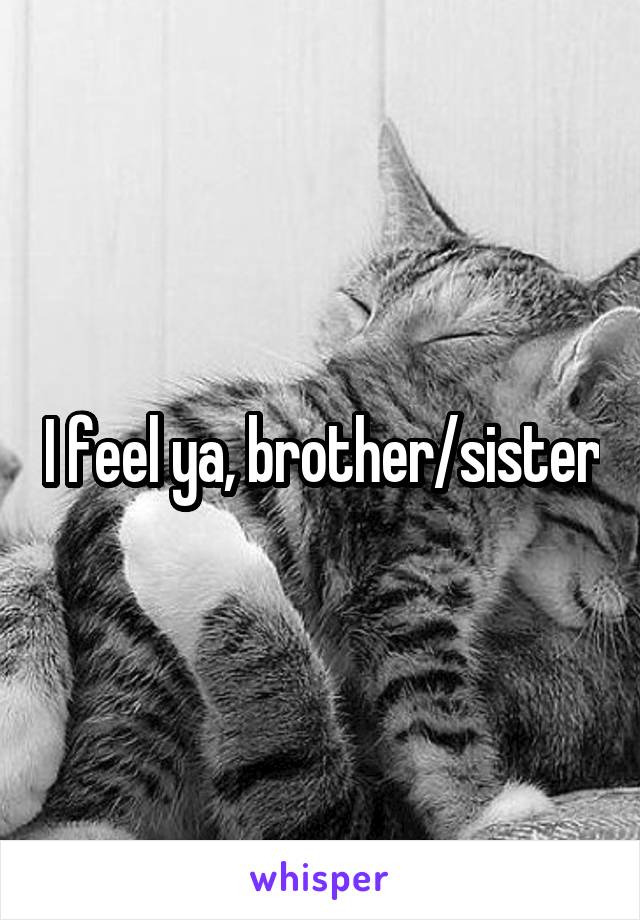 I feel ya, brother/sister