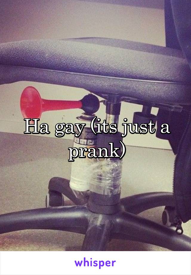 Ha gay (its just a prank)