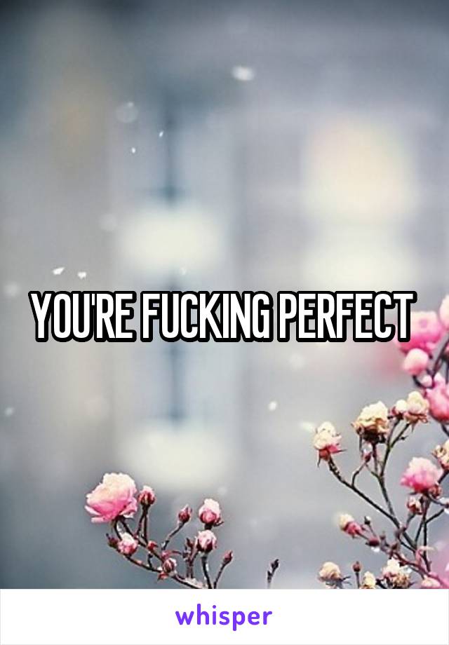 YOU'RE FUCKING PERFECT 