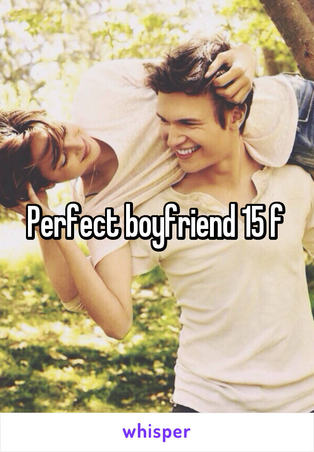 Perfect boyfriend 15 f 