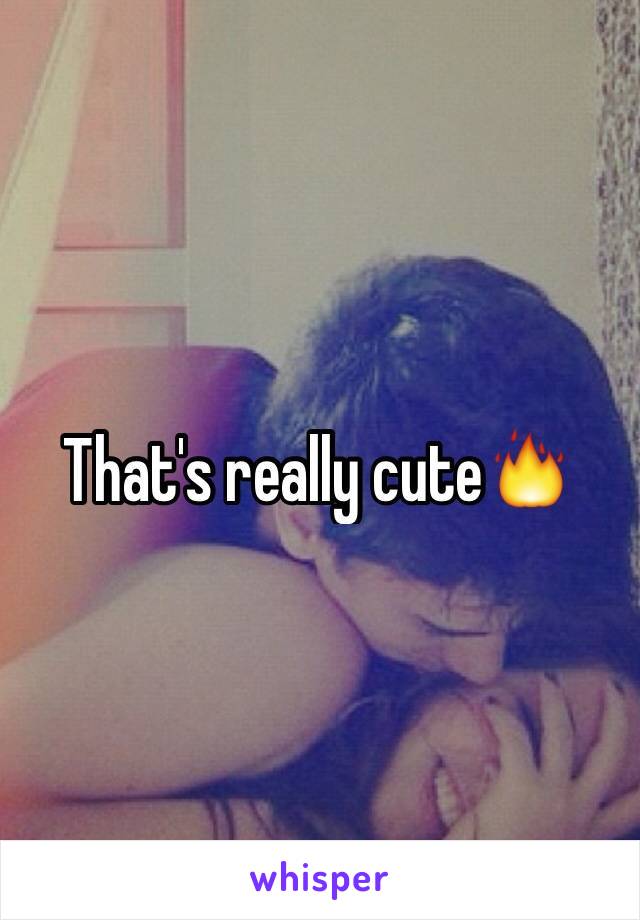 That's really cute🔥