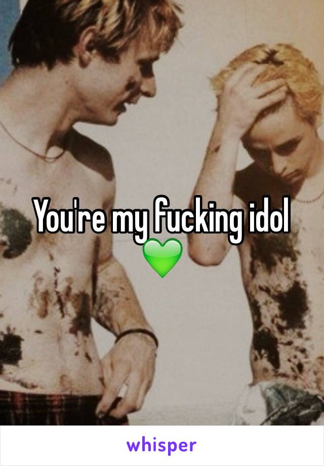 You're my fucking idol 💚