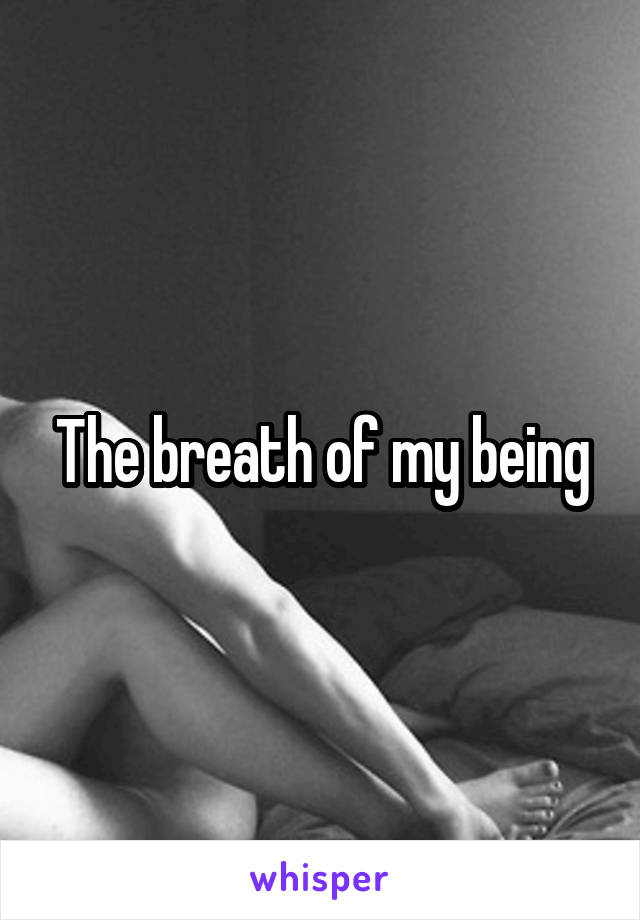 The breath of my being