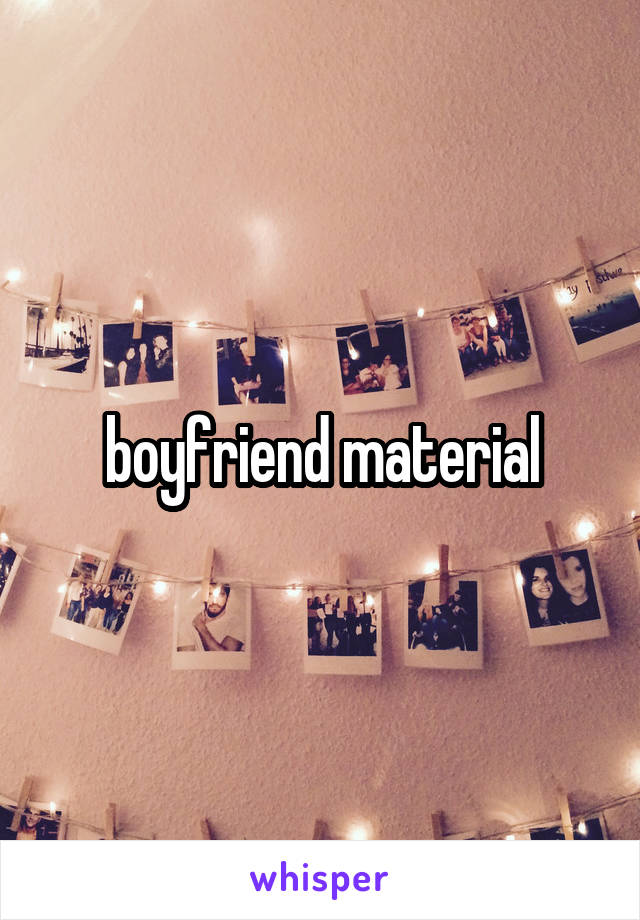 boyfriend material