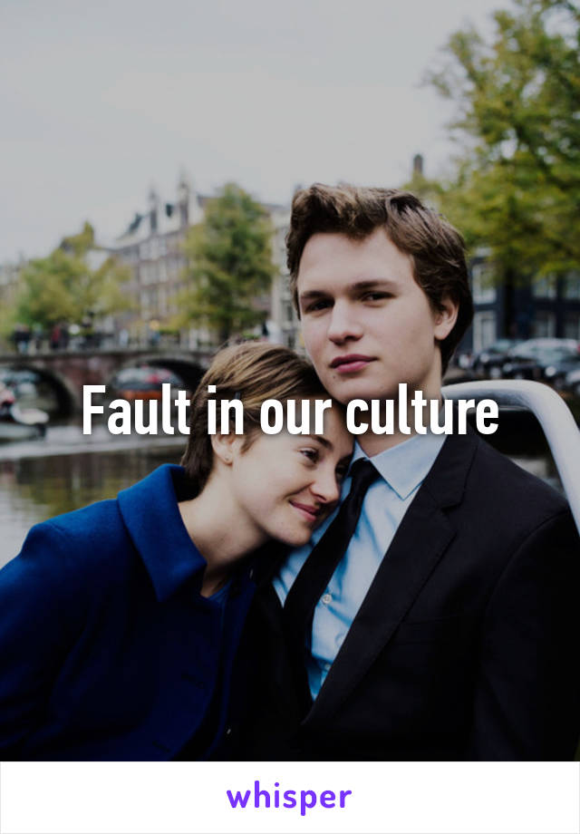 Fault in our culture