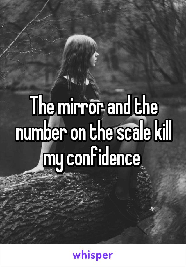 The mirror and the number on the scale kill my confidence 