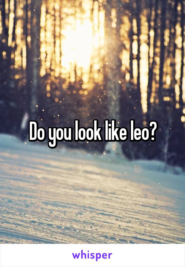 Do you look like leo?