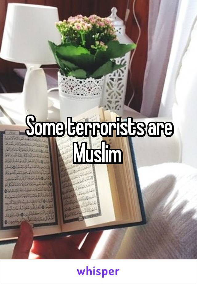 Some terrorists are Muslim 