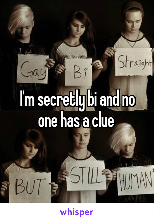 I'm secretly bi and no one has a clue 