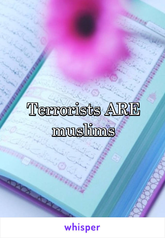 Terrorists ARE muslims
