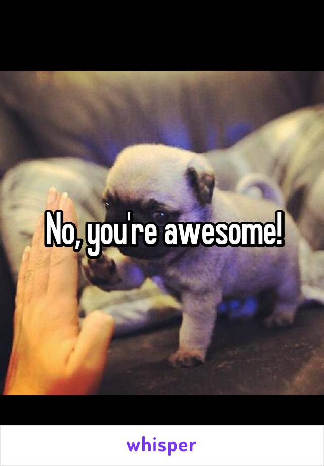 No, you're awesome!