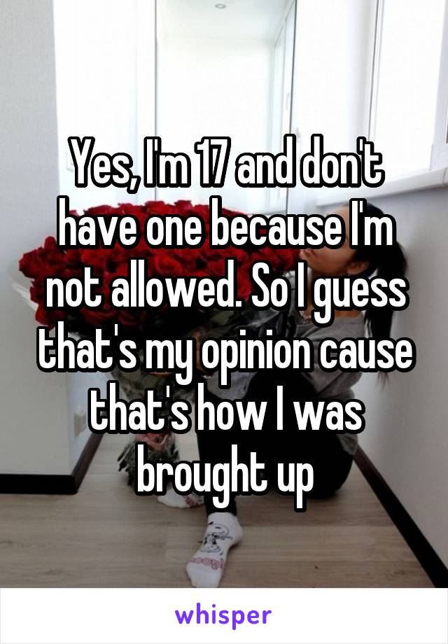 Yes, I'm 17 and don't have one because I'm not allowed. So I guess that's my opinion cause that's how I was brought up