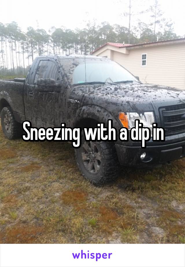 Sneezing with a dip in