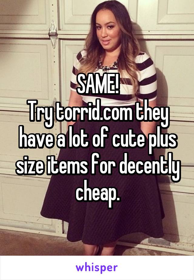 SAME!
Try torrid.com they have a lot of cute plus size items for decently cheap.