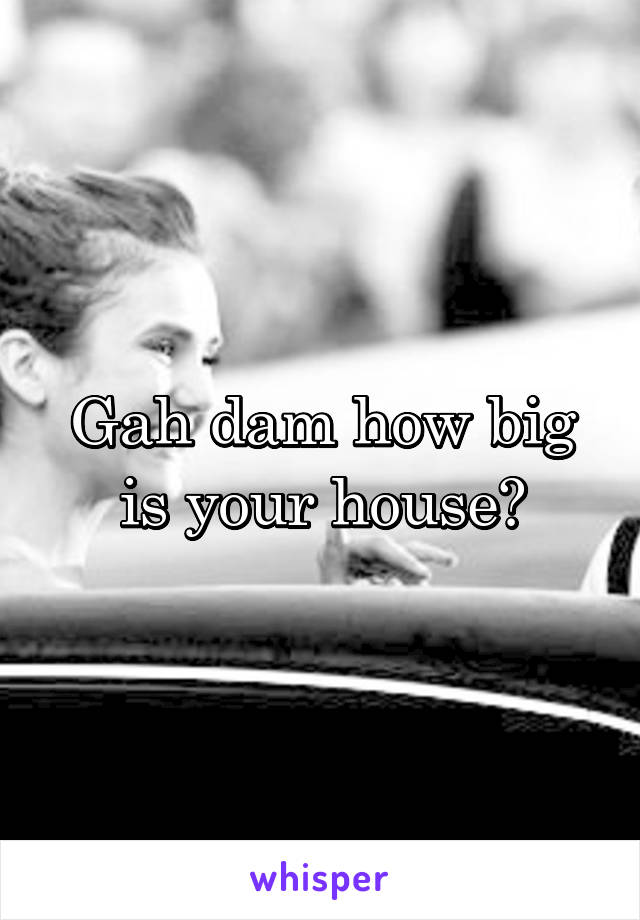 Gah dam how big is your house?