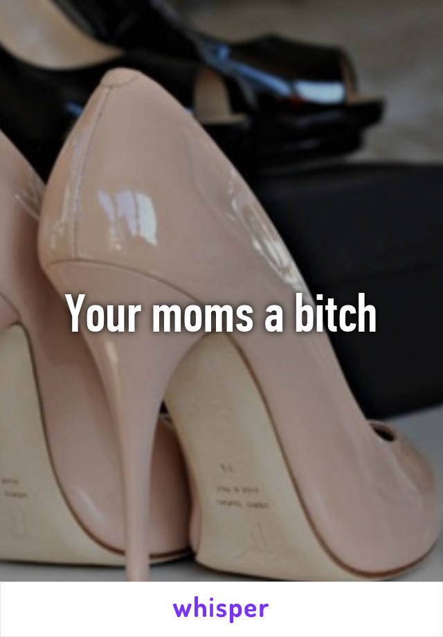 Your moms a bitch