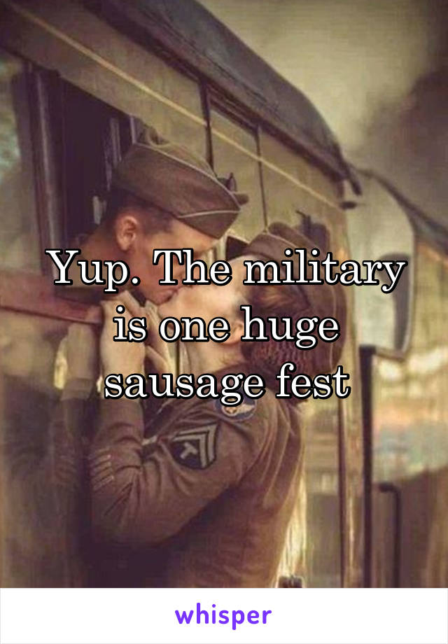 Yup. The military is one huge sausage fest
